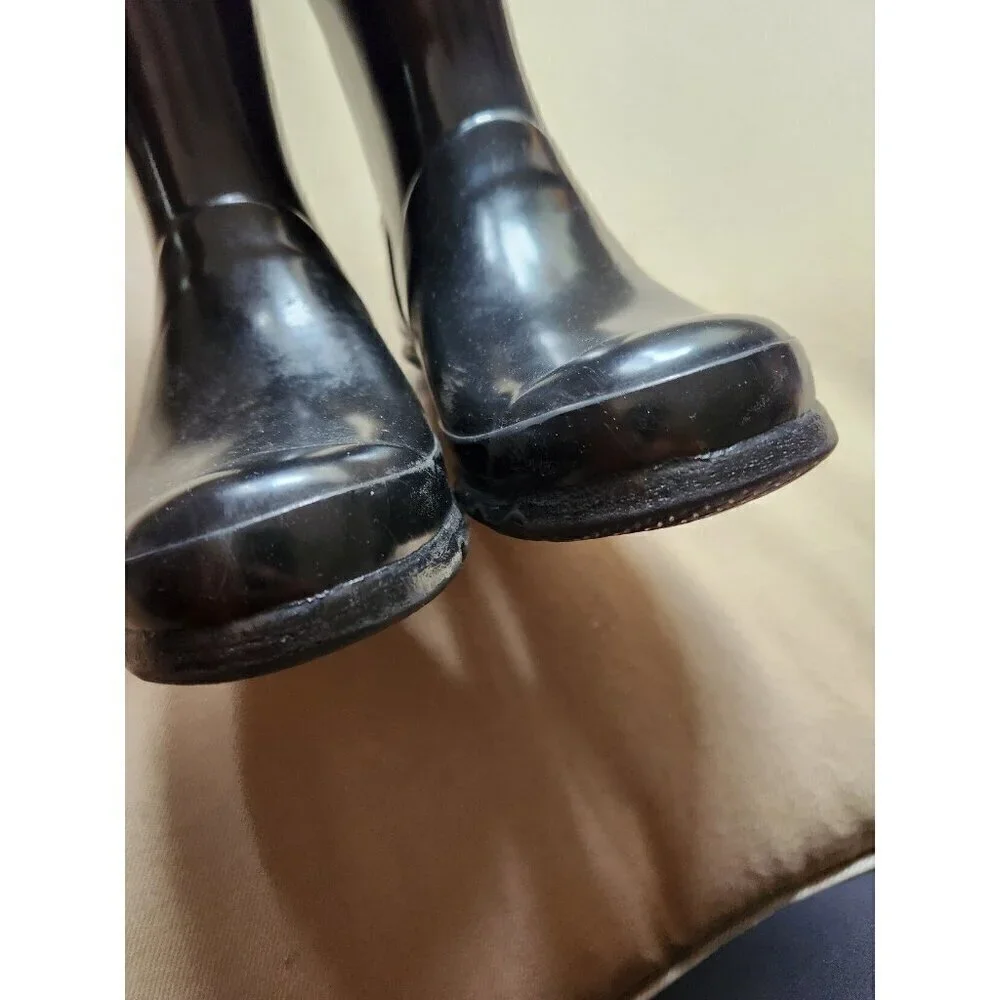 HUNTER Black Tall Boots